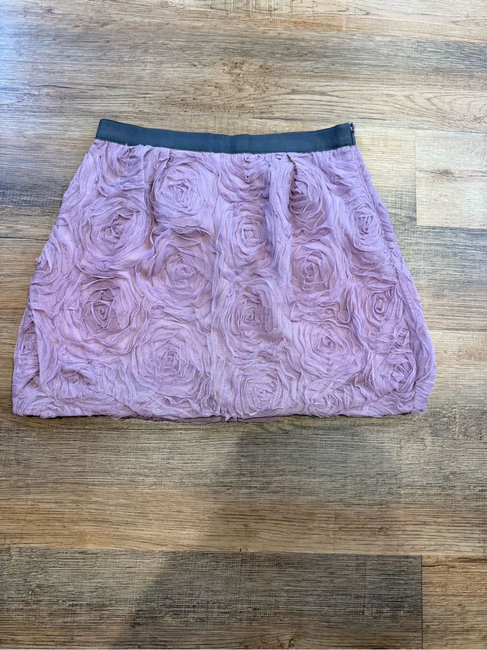 J. Crew Lilac Rosette Appliqué Mini Skirt size 0